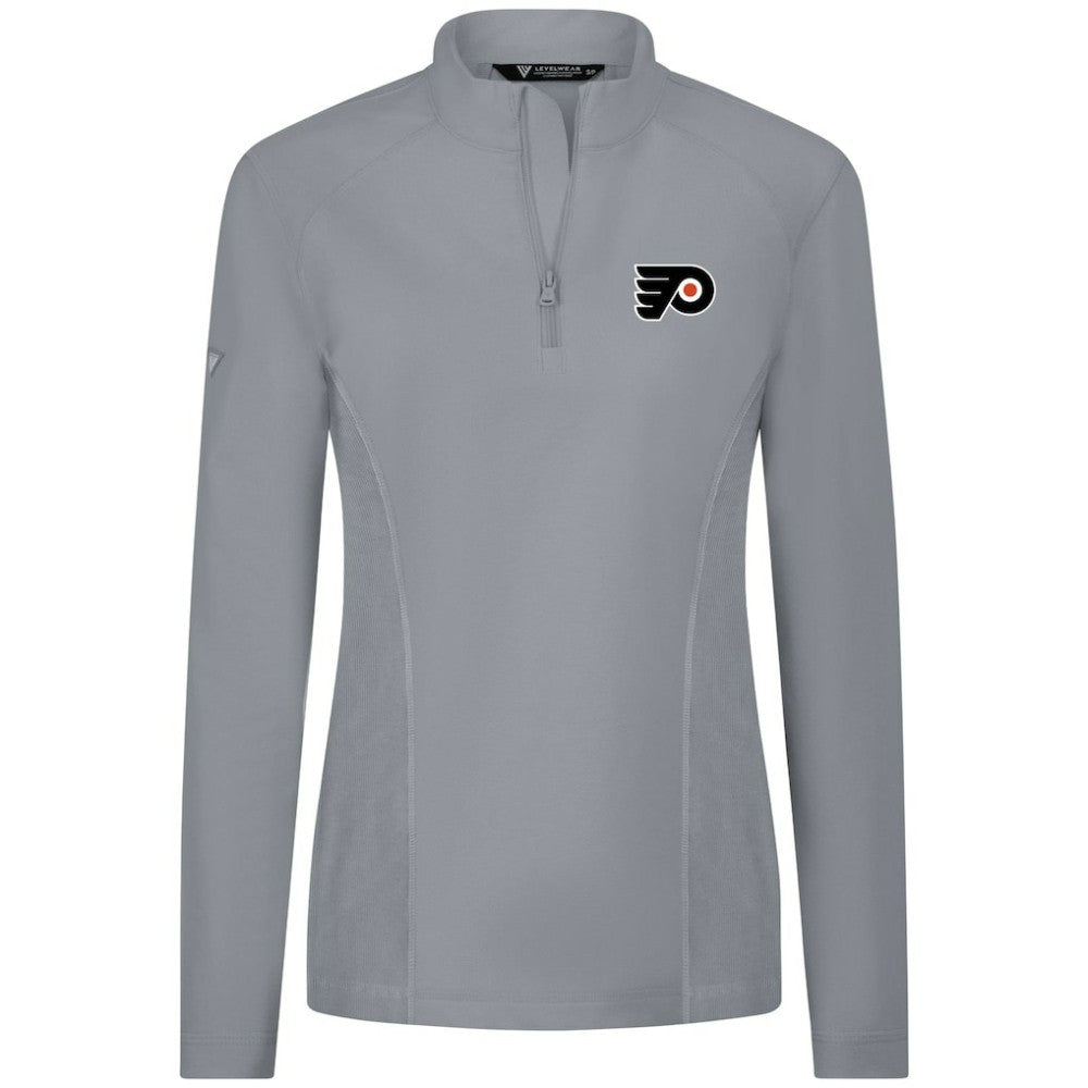 NHL Philadelphia Flyers Levelwear Women's Upright Quarter-Zip Pullover - Gray