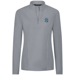 NHL Seattle Kraken Levelwear Women's Upright Quarter-Zip Pullover - Gray