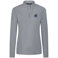 NHL Vancouver Canucks Levelwear Women's Upright Quarter-Zip Pullover - Gray