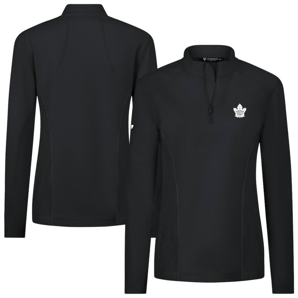 NHL Toronto Maple Leafs Levelwear Women's Upright Quarter-Zip Pullover - Black