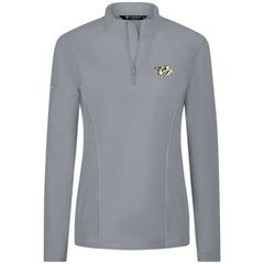NHL Nashville Predators Levelwear Women's Upright Quarter-Zip Pullover - Gray
