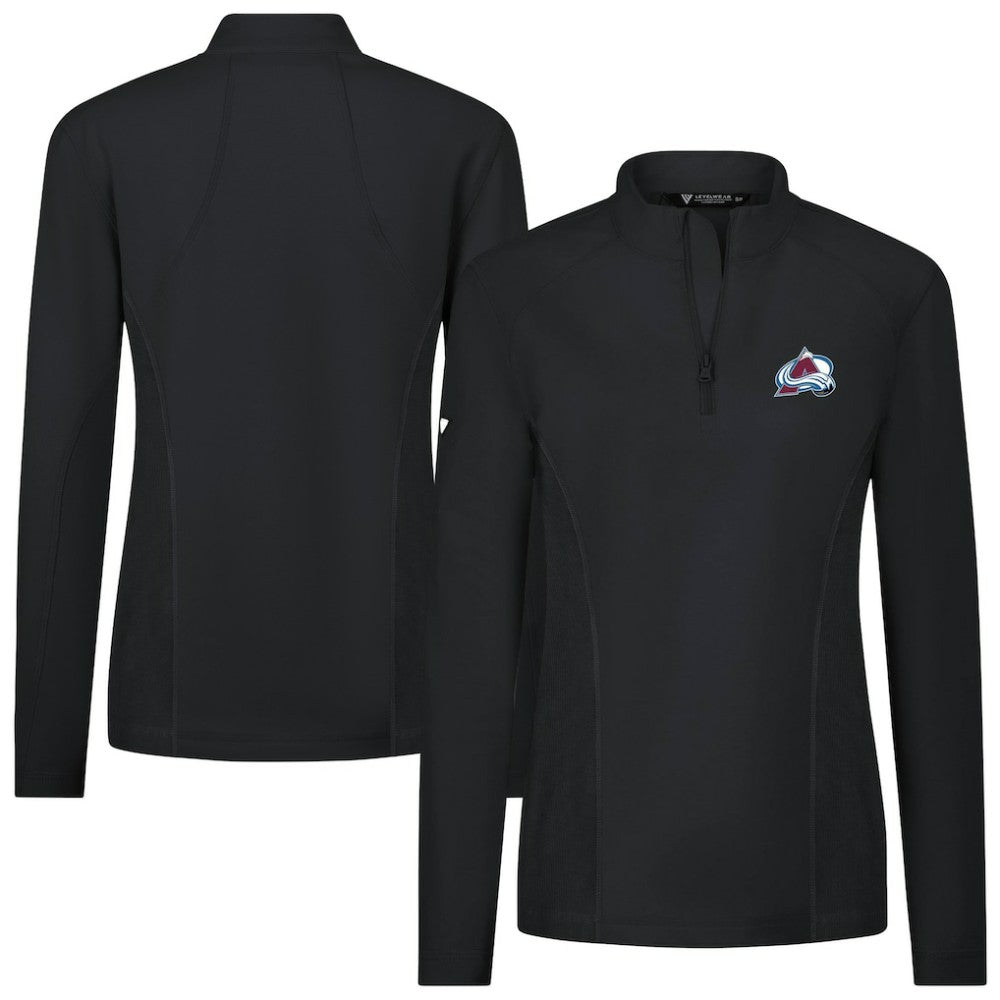 NHL Colorado Avalanche Levelwear Women's Upright Quarter-Zip Pullover - Black