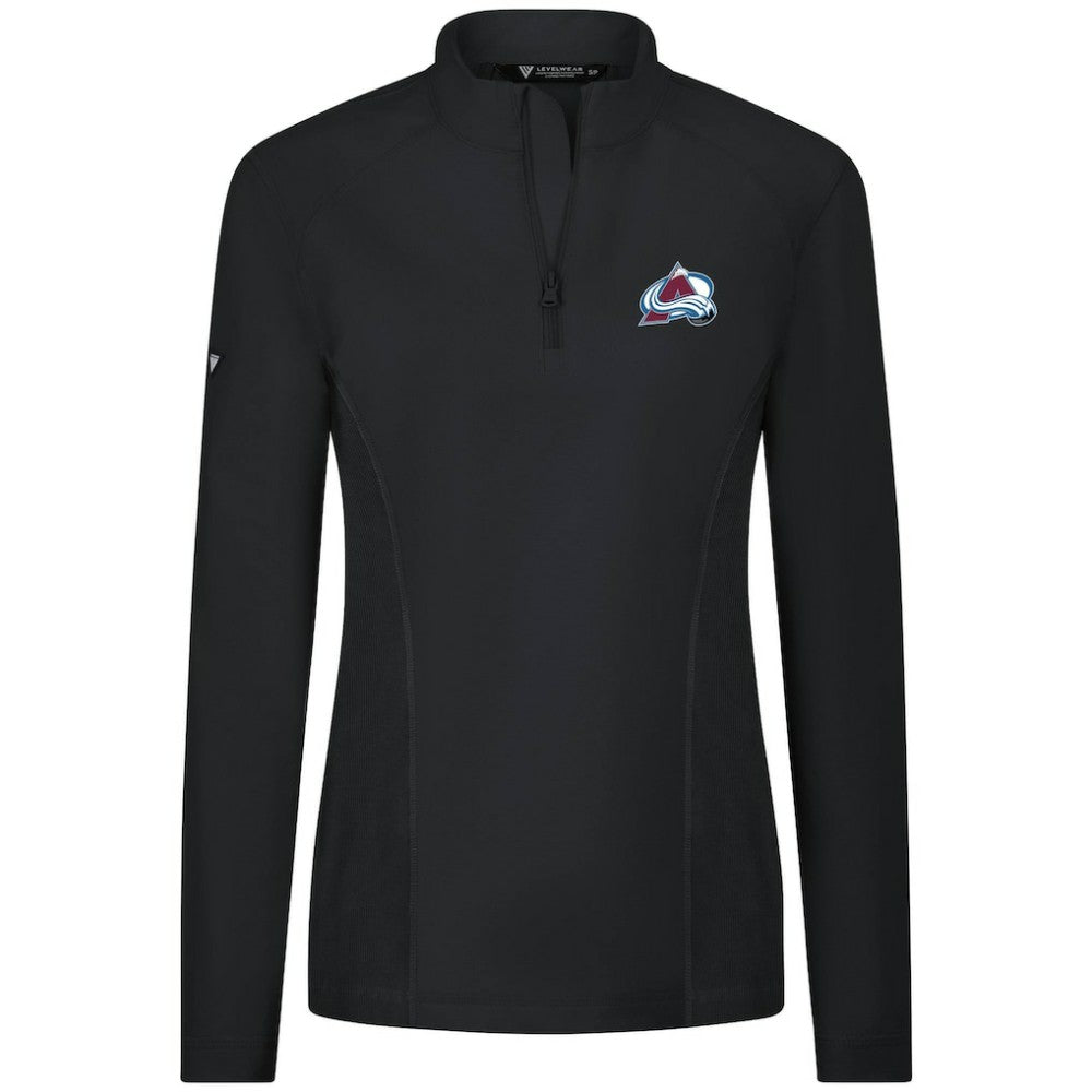 NHL Colorado Avalanche Levelwear Women's Upright Quarter-Zip Pullover - Black