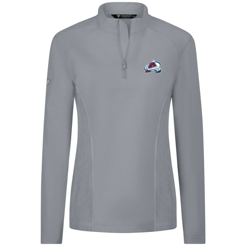 NHL Colorado Avalanche Levelwear Women's Upright Quarter-Zip Pullover - Gray