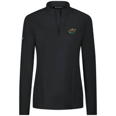 NHL Minnesota Wild Levelwear Women's Upright Quarter-Zip Pullover - Black