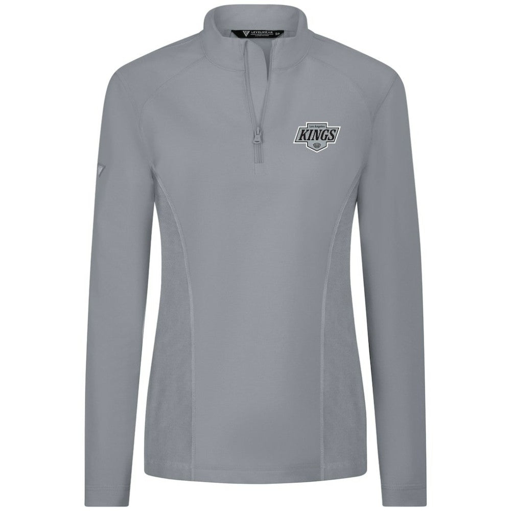 NHL Los Angeles Kings Levelwear Women's Upright Quarter-Zip Pullover - Gray