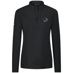 NHL San Jose Sharks Levelwear Women's Upright Quarter-Zip Pullover - Black