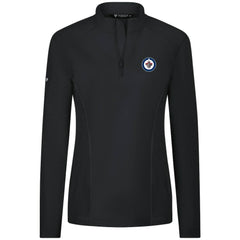 NHL Winnipeg Jets Levelwear Women's Upright Quarter-Zip Pullover - Black