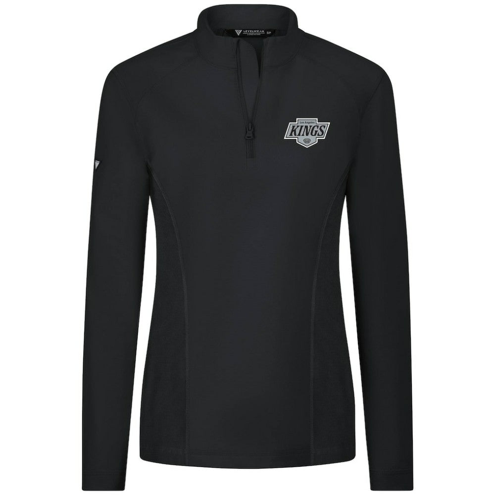 NHL Los Angeles Kings Levelwear Women's Upright Quarter-Zip Pullover - Black