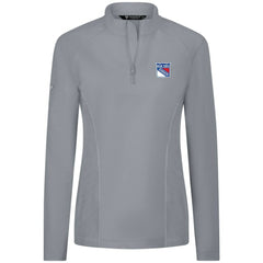 NHL New York Rangers Levelwear Women's Upright Quarter-Zip Pullover - Gray