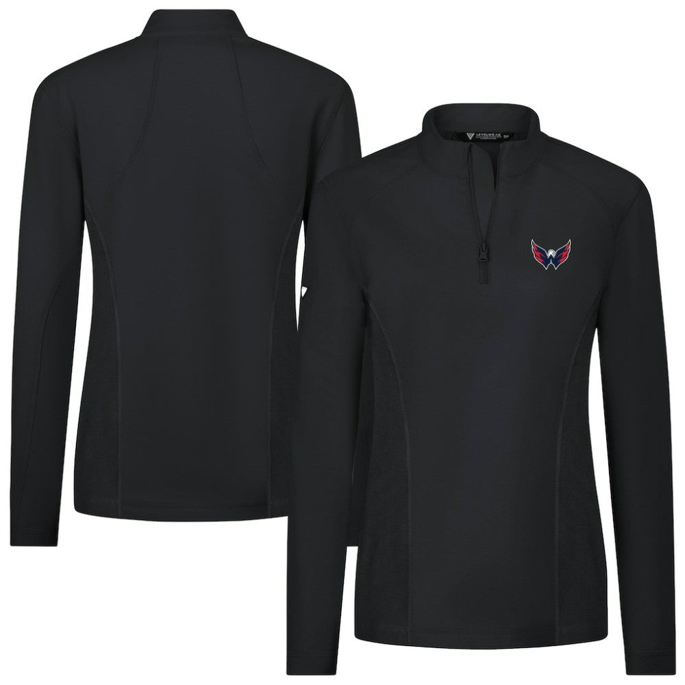 NHL Washington Capitals Levelwear Women's Upright Quarter-Zip Pullover - Black