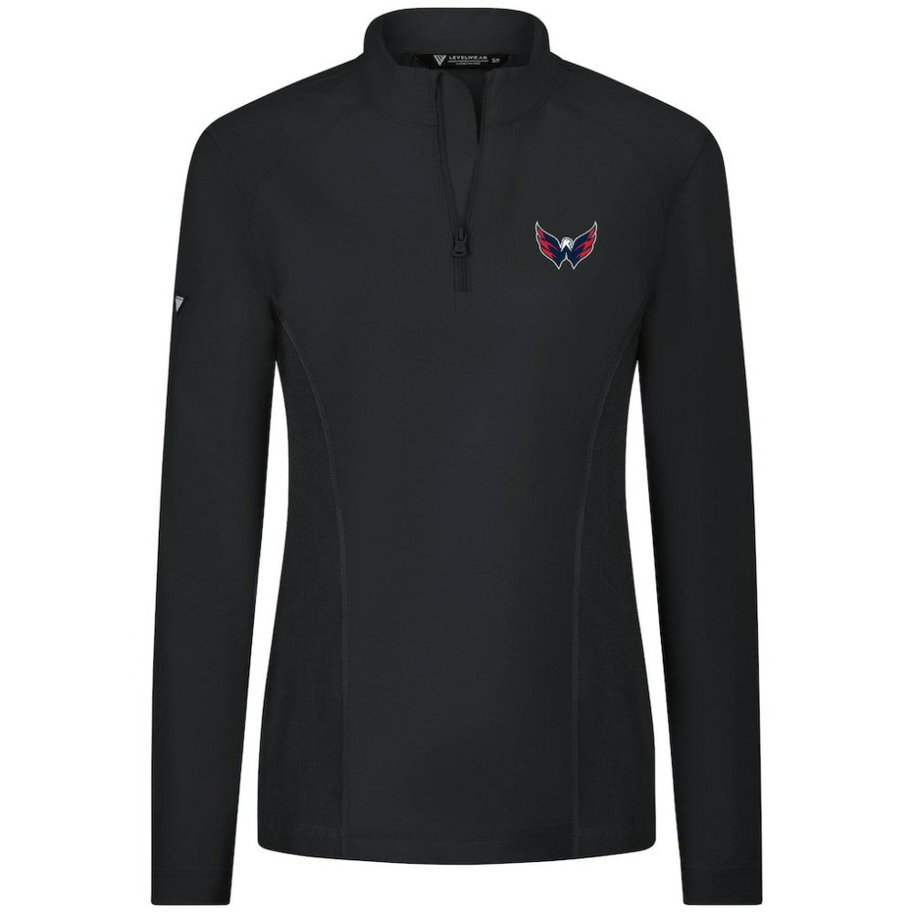 NHL Washington Capitals Levelwear Women's Upright Quarter-Zip Pullover - Black