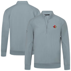 NHL Ottawa Senators Levelwear Upright Tri-Blend Quarter-Zip Pullover - Gray