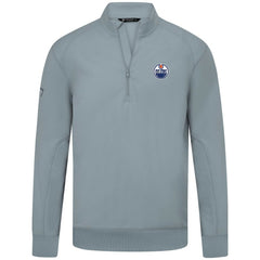 NHL Edmonton Oilers Levelwear Upright Tri-Blend Quarter-Zip Pullover - Gray