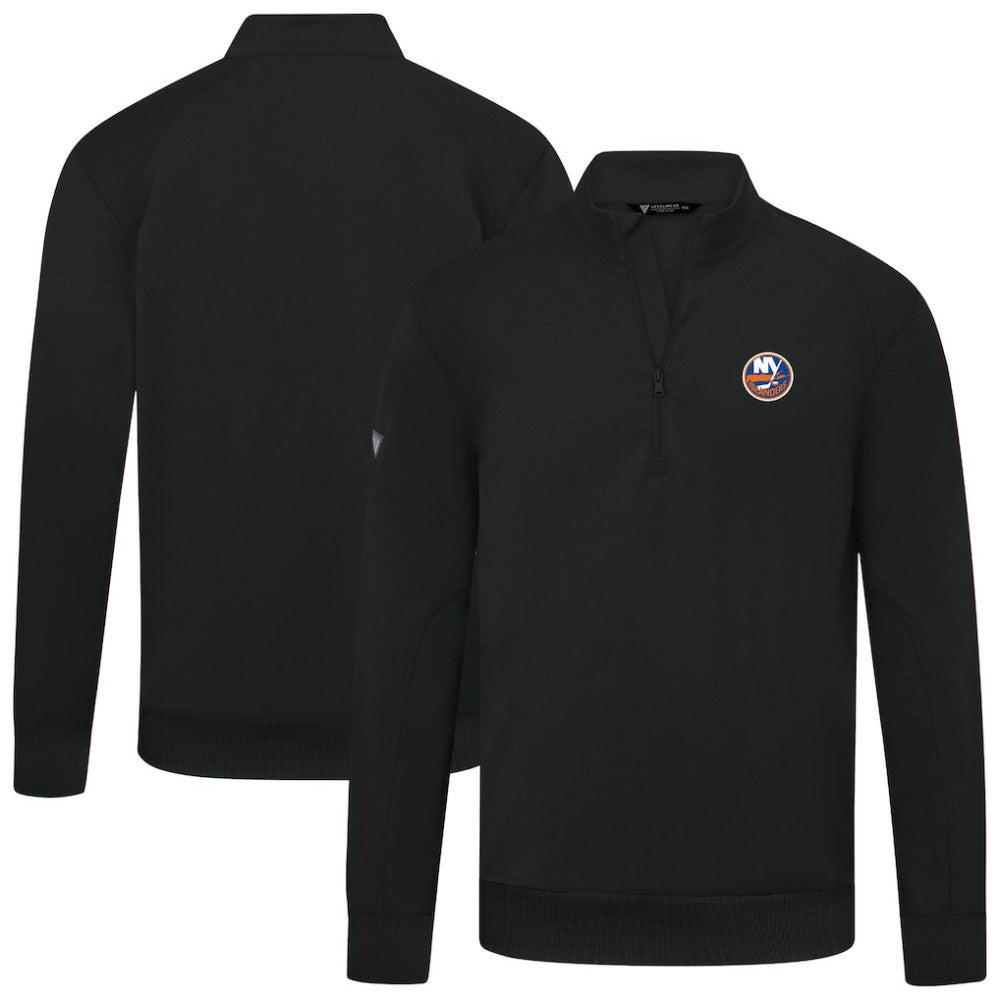 NHL New York Islanders Levelwear Upright Tri-Blend Quarter-Zip Pullover - Black