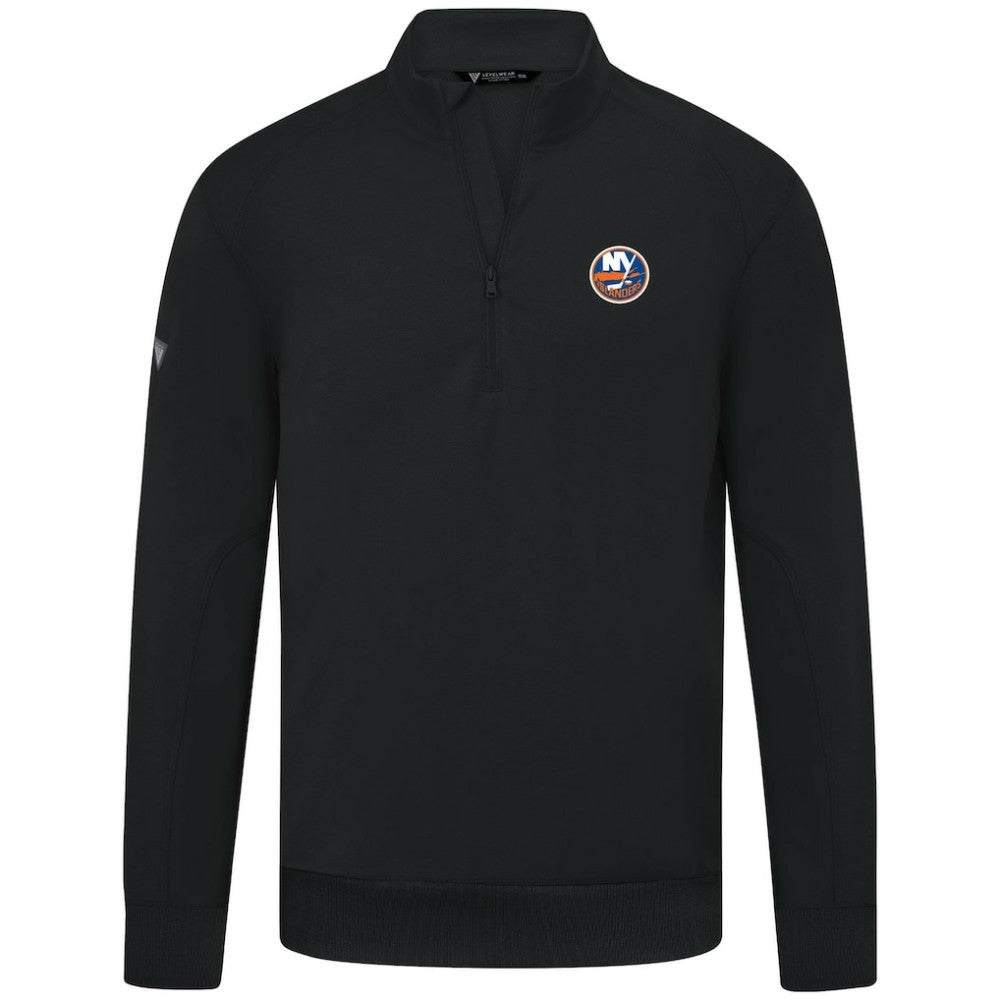 NHL New York Islanders Levelwear Upright Tri-Blend Quarter-Zip Pullover - Black