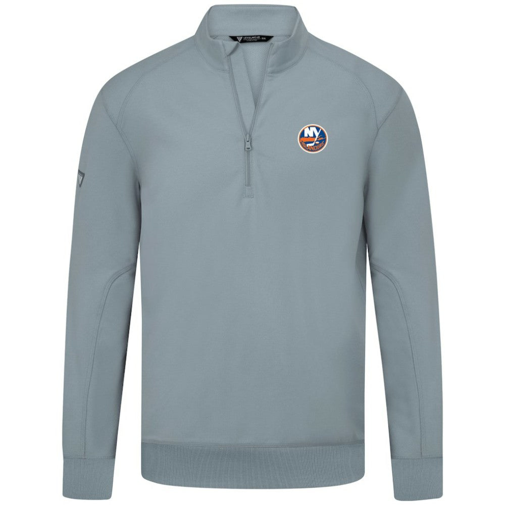 NHL New York Islanders Levelwear Upright Tri-Blend Quarter-Zip Pullover - Gray