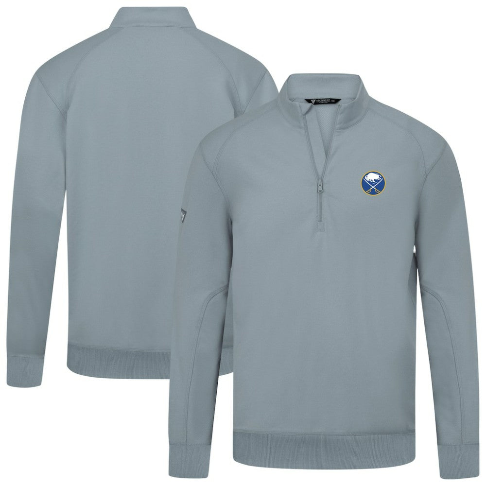 NHL Buffalo Sabres Levelwear Upright Tri-Blend Quarter-Zip Pullover - Gray