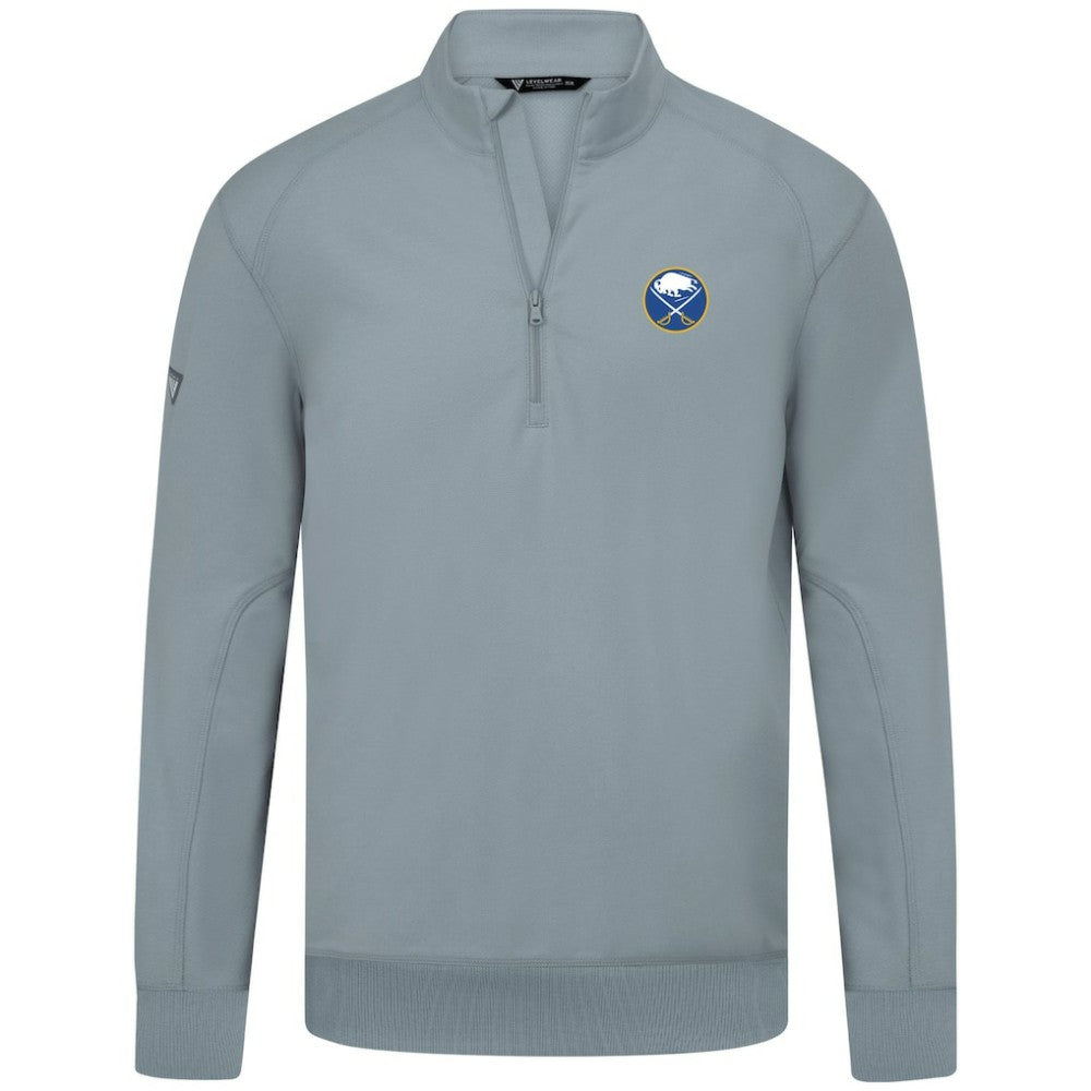 NHL Buffalo Sabres Levelwear Upright Tri-Blend Quarter-Zip Pullover - Gray