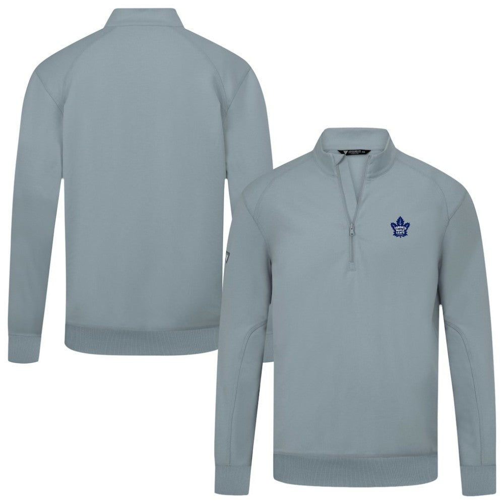 NHL Toronto Maple Leafs Levelwear Upright Tri-Blend Quarter-Zip Pullover - Gray
