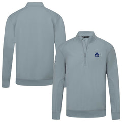 NHL Toronto Maple Leafs Levelwear Upright Tri-Blend Quarter-Zip Pullover - Gray
