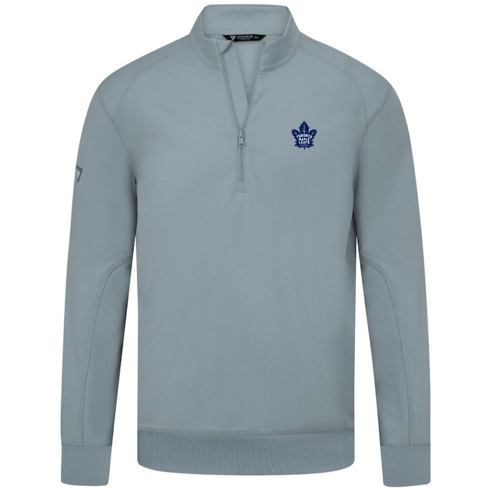NHL Toronto Maple Leafs Levelwear Upright Tri-Blend Quarter-Zip Pullover - Gray