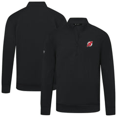 NHL New Jersey Devils Levelwear Upright Tri-Blend Quarter-Zip Pullover - Black