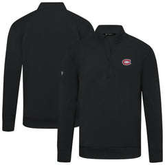 NHL Montreal Canadiens Levelwear Upright Tri-Blend Quarter-Zip Pullover - Black