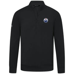 NHL Edmonton Oilers Levelwear Upright Tri-Blend Quarter-Zip Pullover - Black
