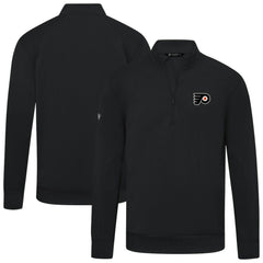 NHL Philadelphia Flyers Levelwear Upright Tri-Blend Quarter-Zip Pullover - Black