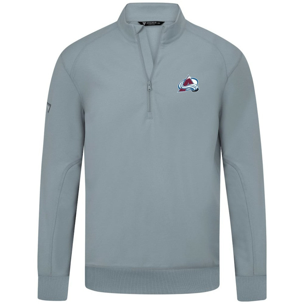 NHL Colorado Avalanche Levelwear Upright Tri-Blend Quarter-Zip Pullover - Gray
