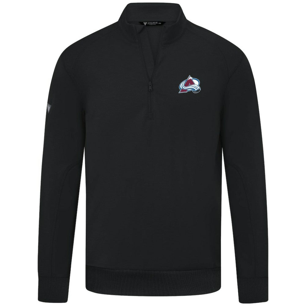 NHL Colorado Avalanche Levelwear Upright Tri-Blend Quarter-Zip Pullover - Black