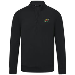 NHL Minnesota Wild Levelwear Upright Tri-Blend Quarter-Zip Pullover - Black