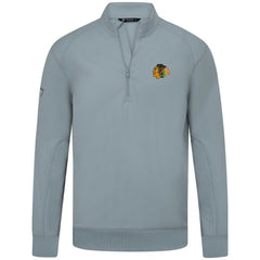NHL Chicago Blackhawks Levelwear Upright Tri-Blend Quarter-Zip Pullover - Gray