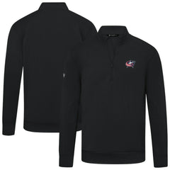 NHL Columbus Blue Jackets Levelwear Upright Tri-Blend Quarter-Zip Pullover - Black