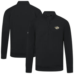 NHL Nashville Predators Levelwear Upright Tri-Blend Quarter-Zip Pullover - Black