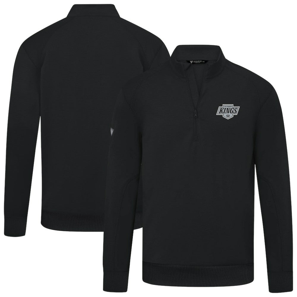 NHL Los Angeles Kings Levelwear Upright Tri-Blend Quarter-Zip Pullover - Black