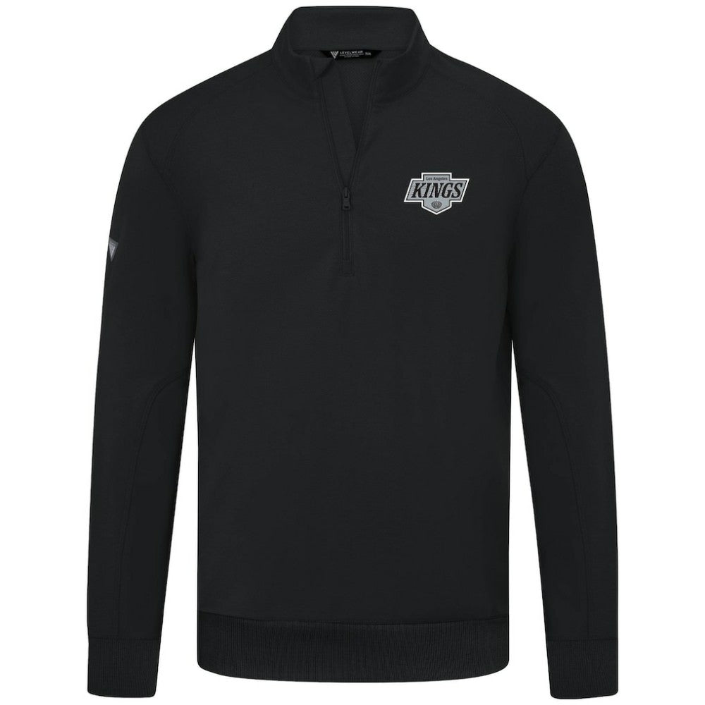NHL Los Angeles Kings Levelwear Upright Tri-Blend Quarter-Zip Pullover - Black