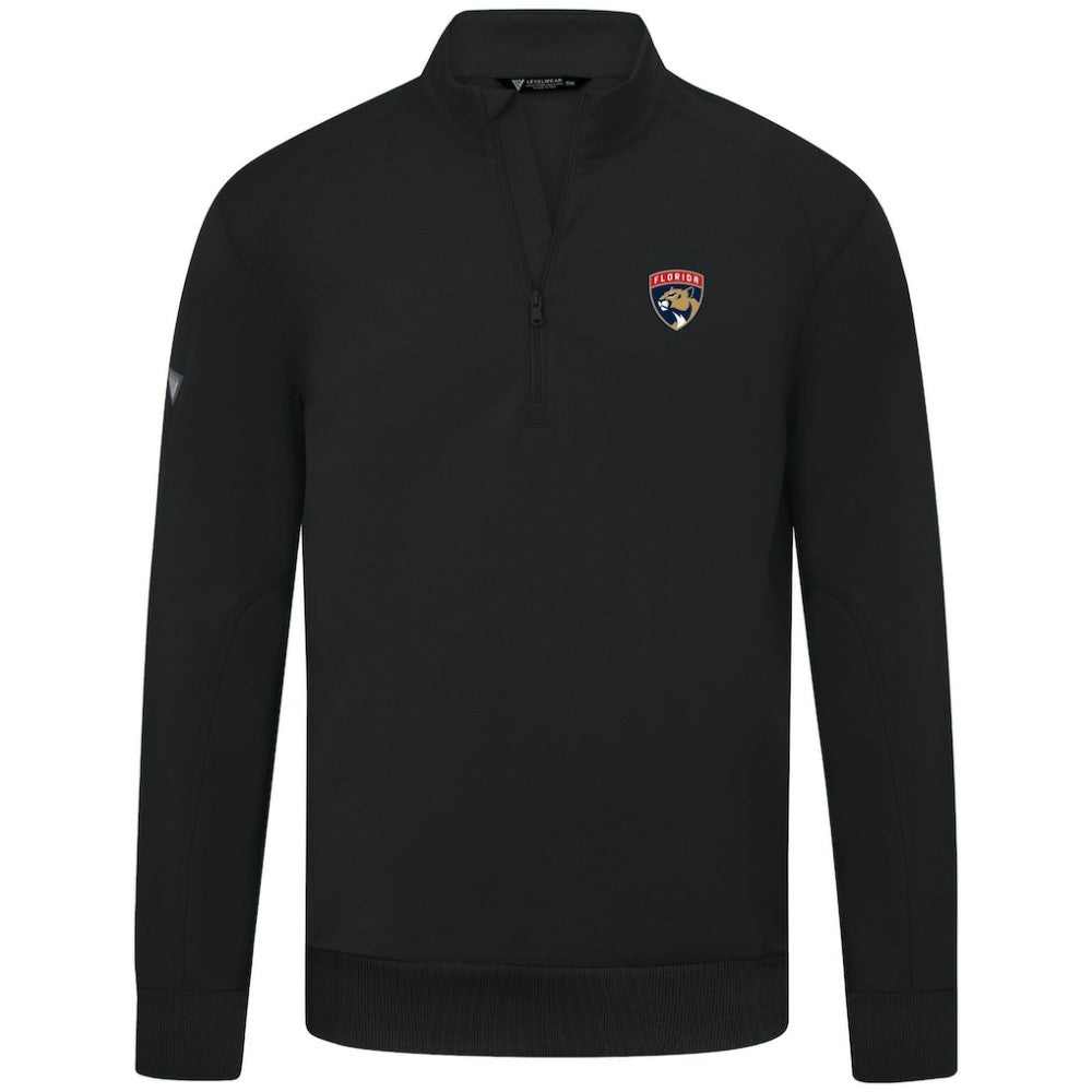 NHL Florida Panthers Levelwear Upright Tri-Blend Quarter-Zip Pullover - Black