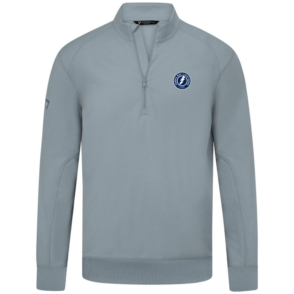 NHL Tampa Bay Lightning Levelwear Upright Tri-Blend Quarter-Zip Pullover - Gray