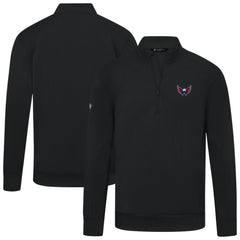 NHL Washington Capitals Levelwear Upright Tri-Blend Quarter-Zip Pullover - Black