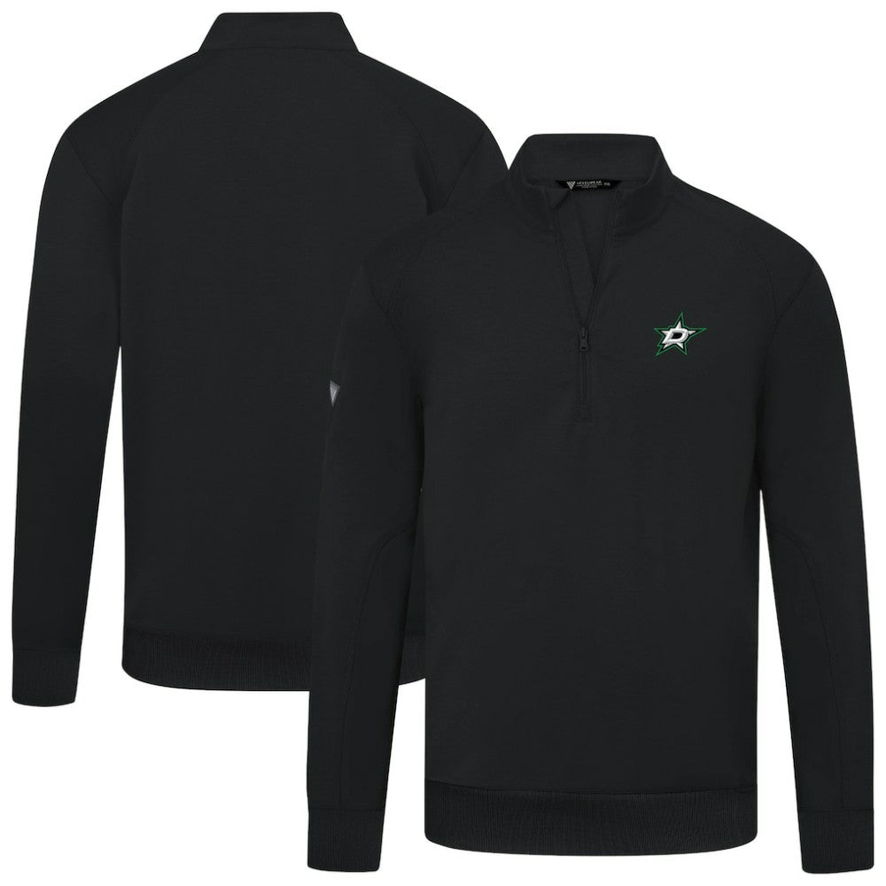 NHL Dallas Stars Levelwear Upright Tri-Blend Quarter-Zip Pullover - Black