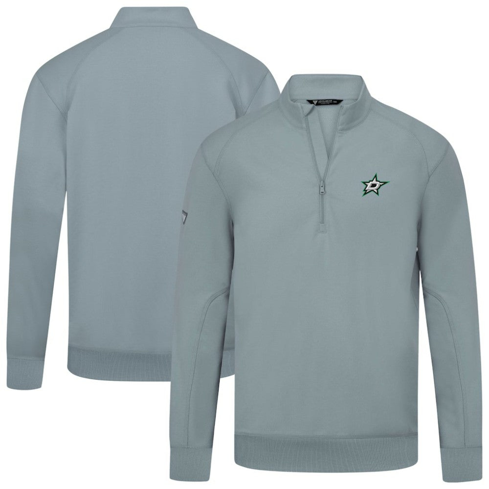 NHL Dallas Stars Levelwear Upright Tri-Blend Quarter-Zip Pullover - Gray