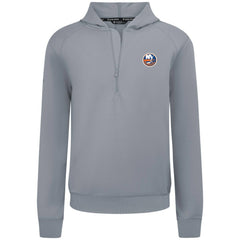 NHL New York Islanders Levelwear Technic Quarter-Zip Pullover Hoodie - Gray