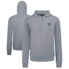 NHL Seattle Kraken Levelwear Technic Quarter-Zip Pullover Hoodie - Gray