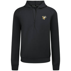 NHL Pittsburgh Penguins Levelwear Technic Quarter-Zip Pullover Hoodie - Black