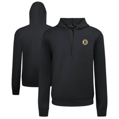 NHL Boston Bruins Levelwear Technic Quarter-Zip Pullover Hoodie - Black