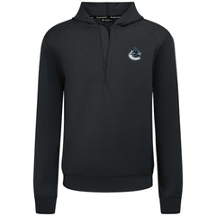 NHL Vancouver Canucks Levelwear Technic Quarter-Zip Pullover Hoodie - Black