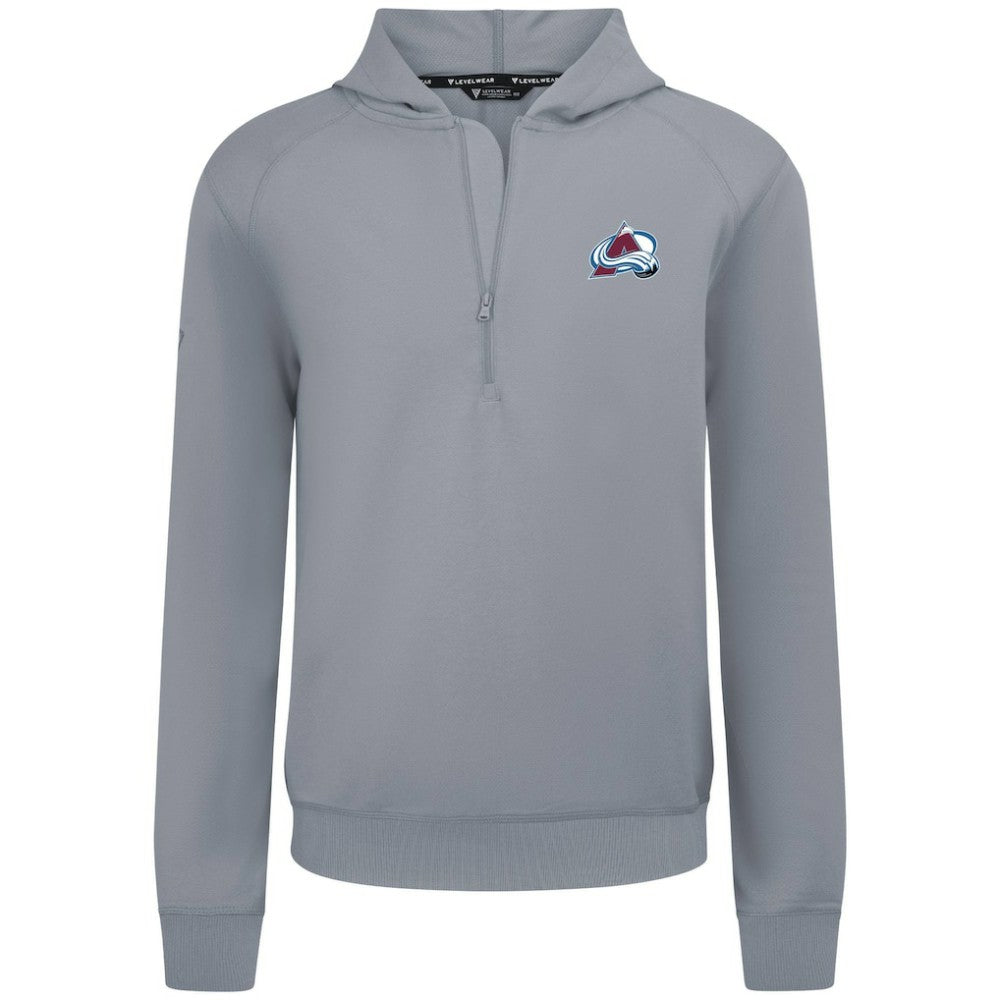 NHL Colorado Avalanche Levelwear Technic Quarter-Zip Pullover Hoodie - Gray