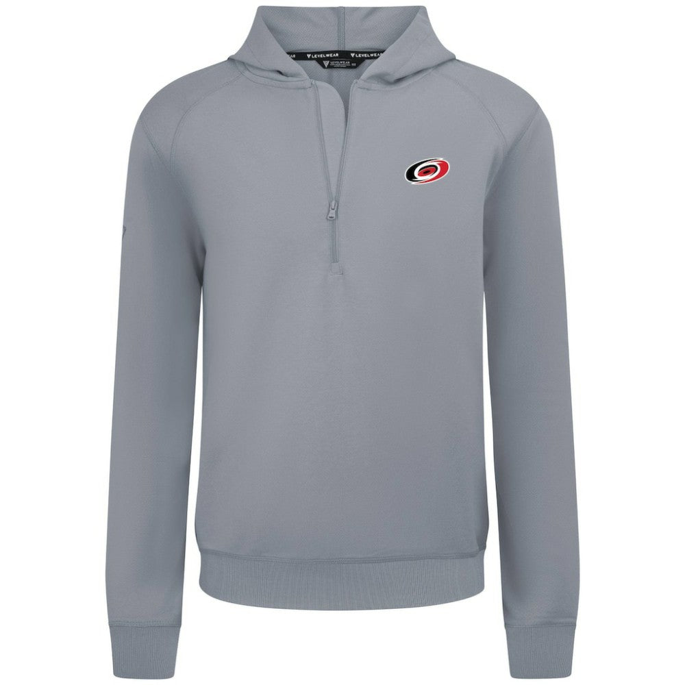 NHL Carolina Hurricanes Levelwear Technic Quarter-Zip Pullover Hoodie - Gray